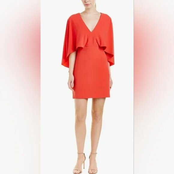 Halston V-Neck Cape Dress – new with tags - Picture 7 of 8